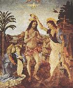 LEONARDO da Vinci The Baptism of Christ oil painting reproduction